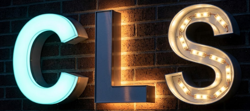 Three channel letter sign styles side by side — front-lit, halo-lit, and open-face configurations