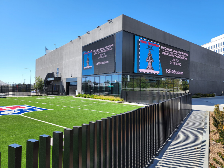 AV display signage at NFL Broadcast Media Building