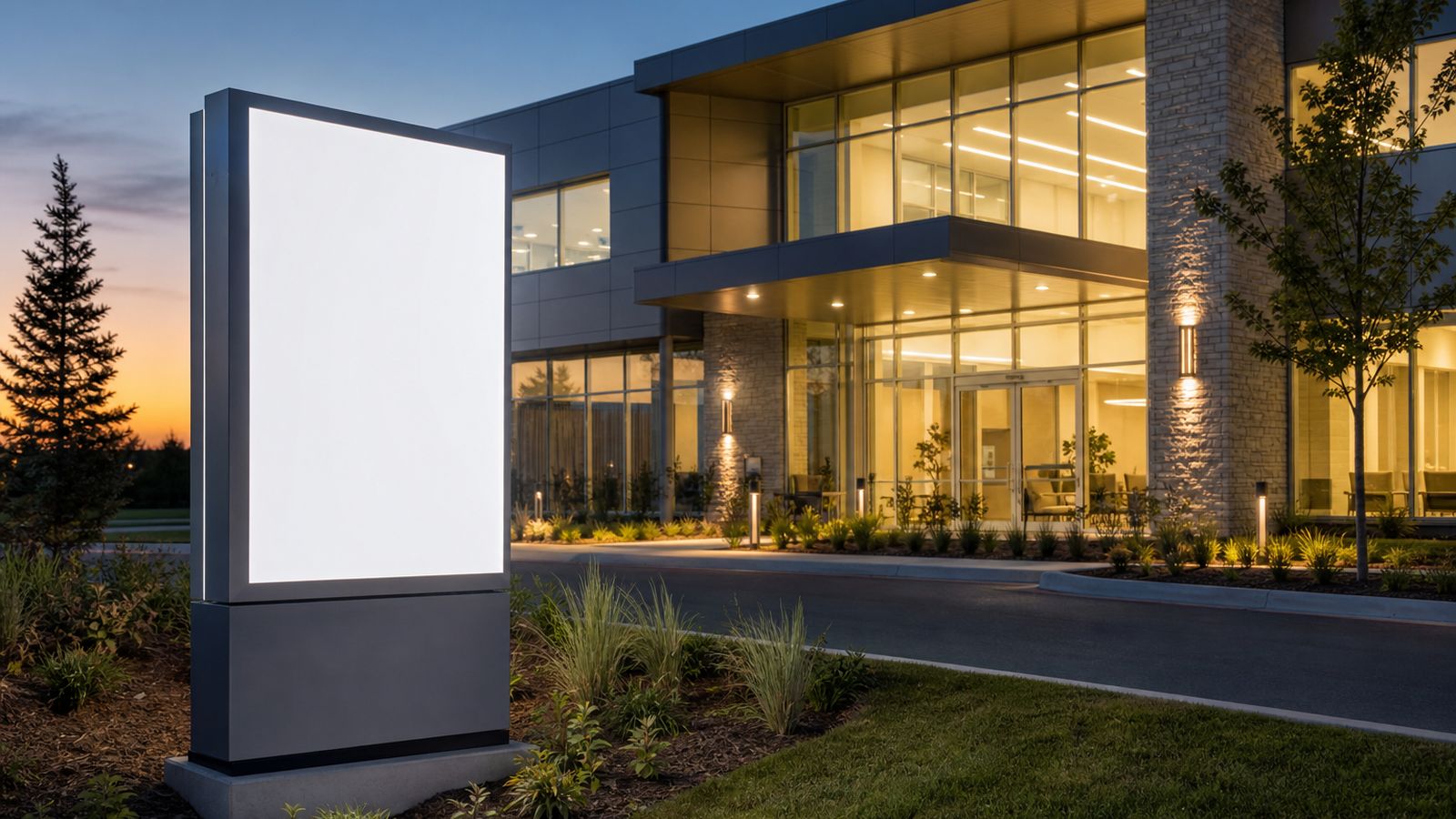 Illuminated commercial LED business signage in Coppell, TX