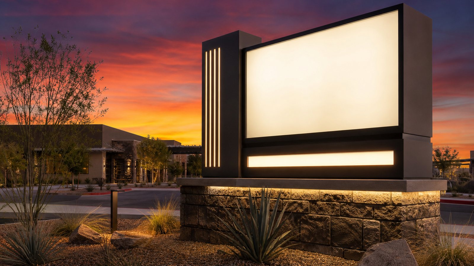 Illuminated commercial LED business signage in Gilbert, AZ
